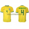 Original Fußballtrikot Brasilien Marquinhos 4 Heimtrikot WM 2022 Für Herren